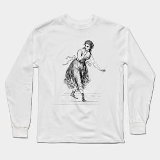 Italian Dancer 1 by Johann Gottfried Schadow Long Sleeve T-Shirt